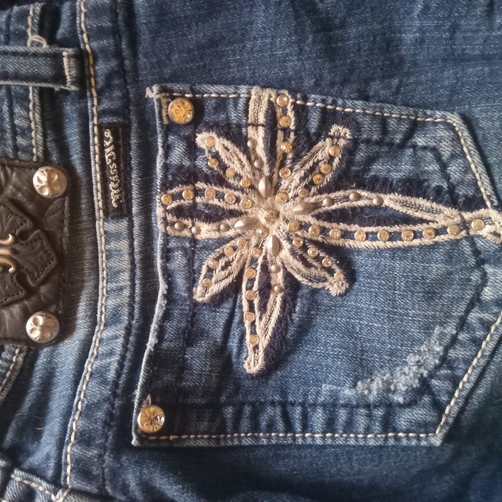 Miss Me Women's Blue Embellished Jeans